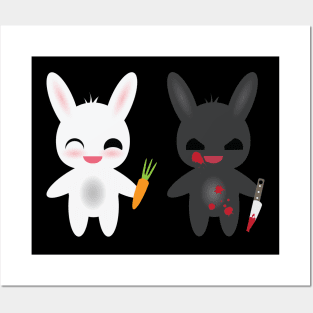 Cute rabbit and killer rabbit Posters and Art